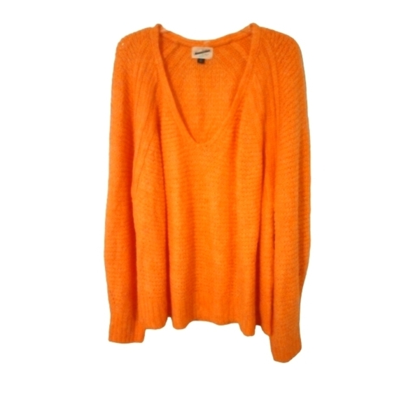 Universal Thread Orange/Peachy Knit Super Soft Comfy V-Neck Sweater XL NWOT - Picture 1 of 9